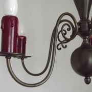 Five-light Flemish chandelier in silver-plated metal 5181