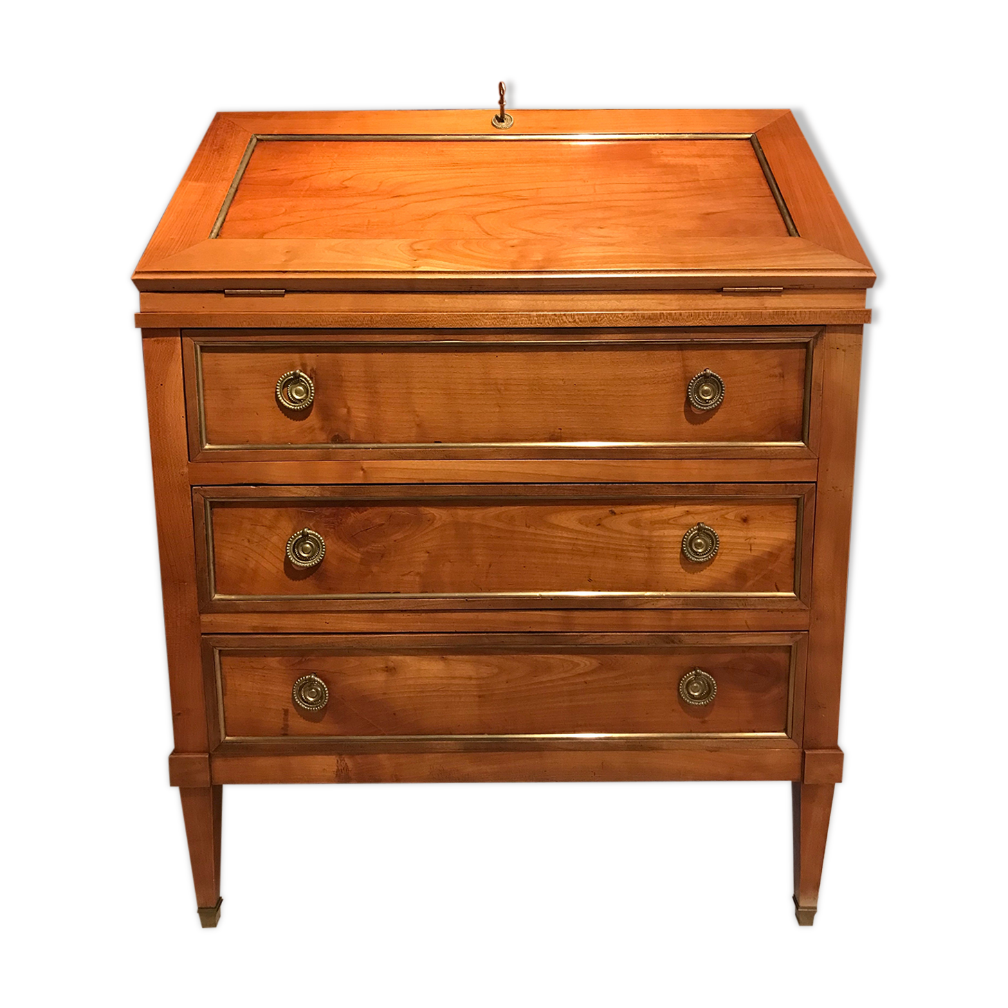 Small secretary English donkey back office Madame 3 drawers