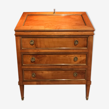 Secrétaire dos d’âne anglais bureau Madame 3 tiroirs