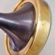 Paire d'appliques opaline et laiton 1950