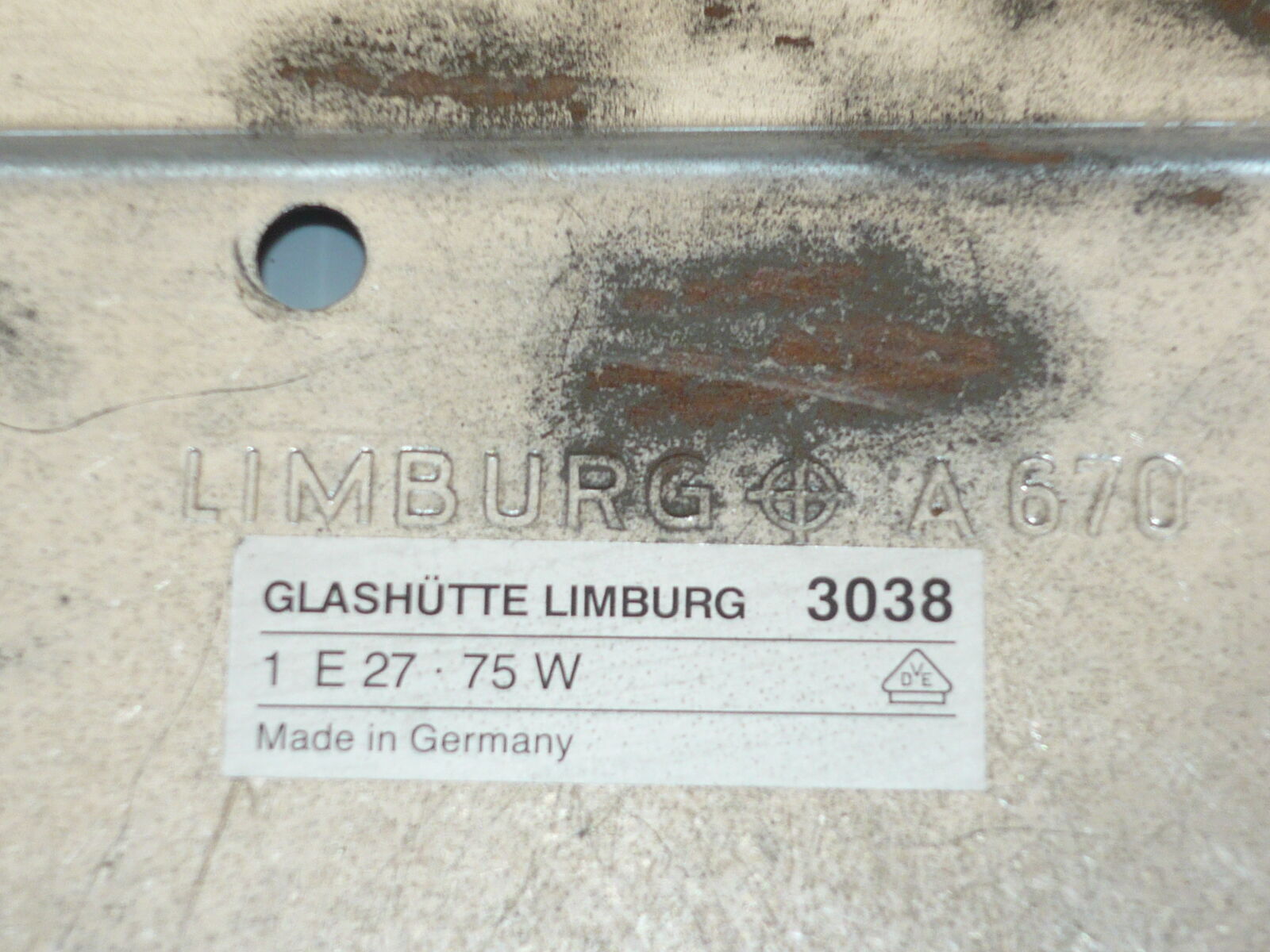 Vintage ceiling lamp from Limburg Germany