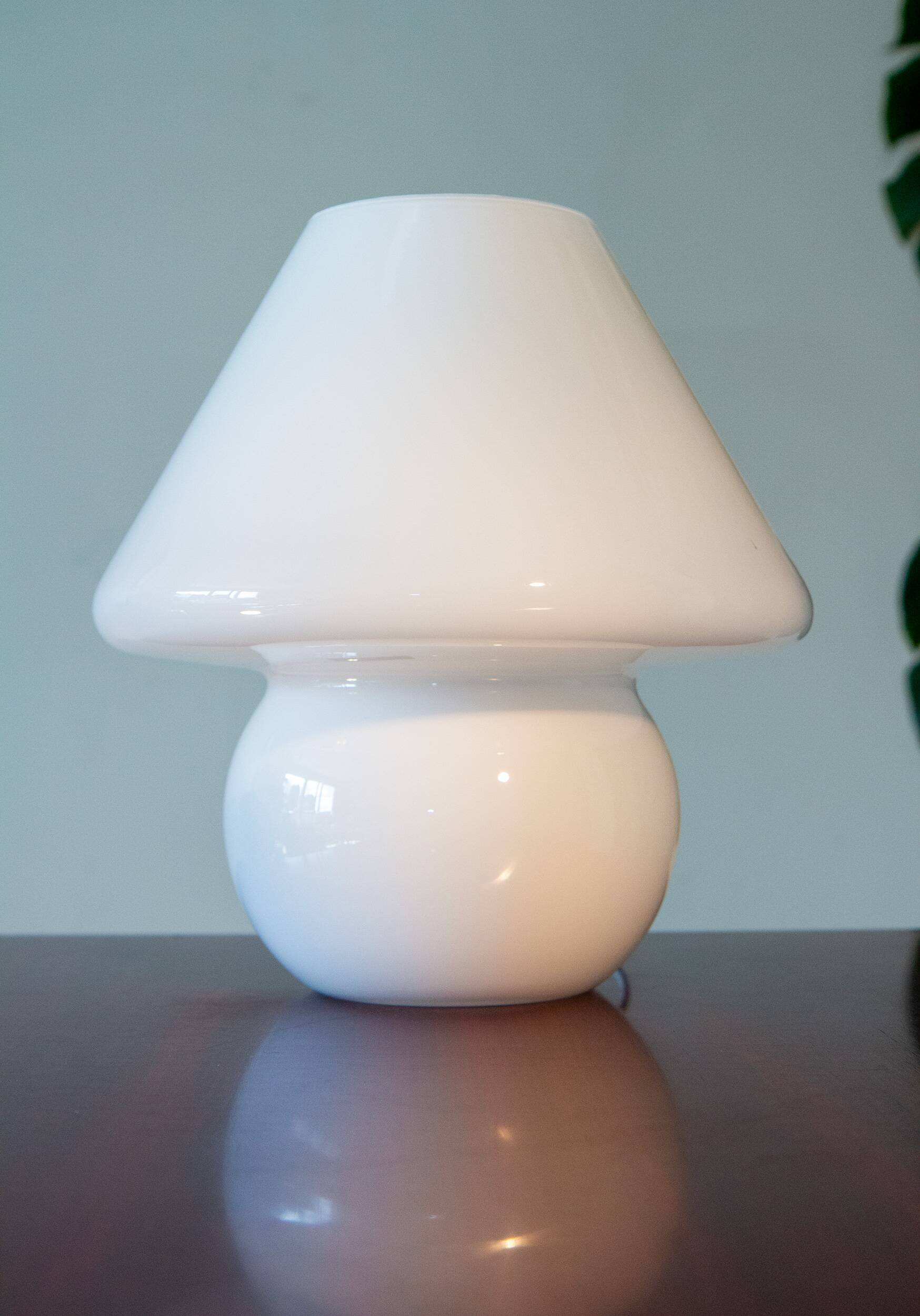 Blown glass mushroom lamp 1970