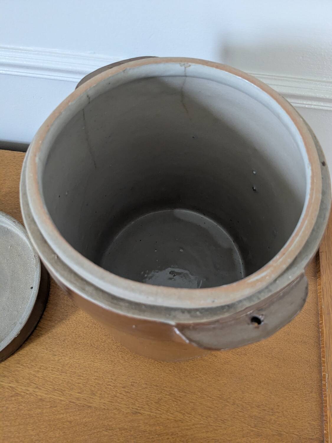 Large ancient stoneware pot