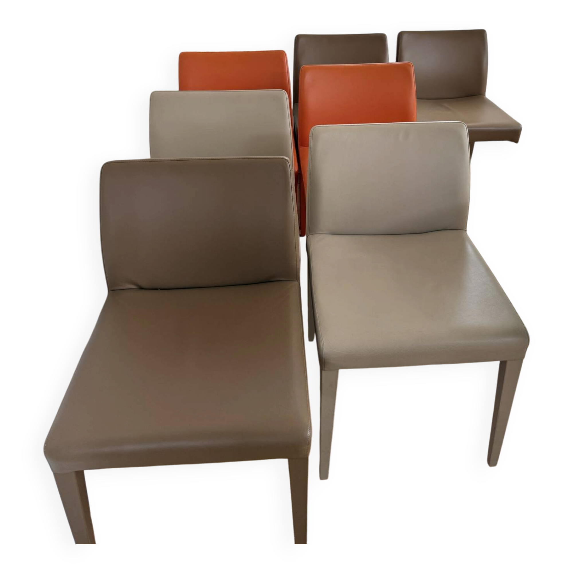 1 lot de 8 chaises Poltrona Frau