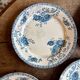 Set of 10 antique flat plates in ironstone, Royat from Sarreguemines.