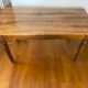 Walnut bistro table, turned legs, beautiful patina.