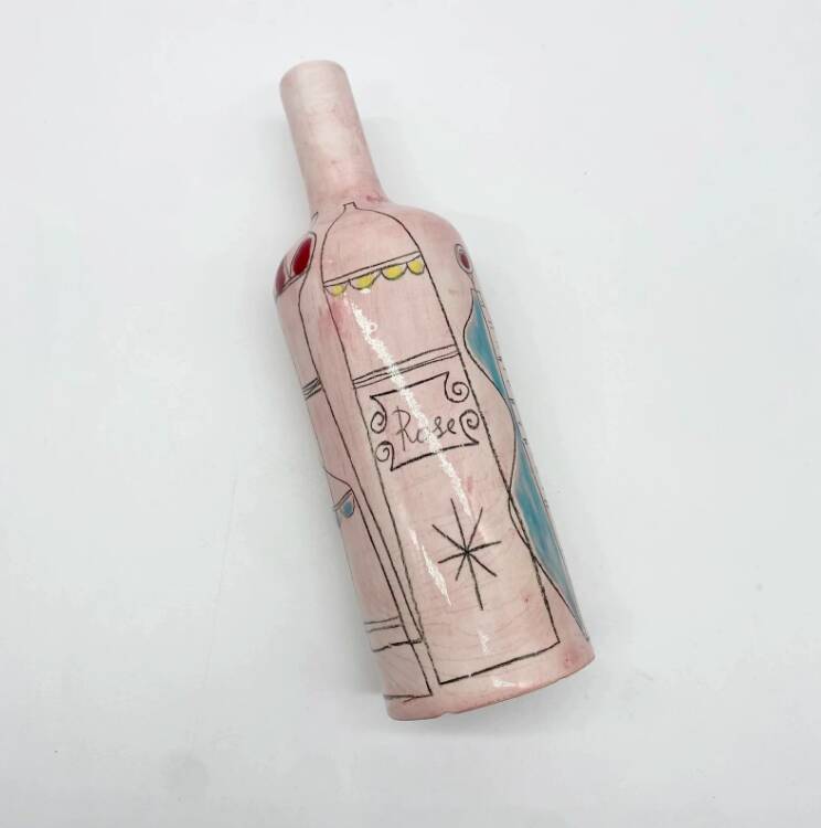 Ceramic "bottle" vase, Prato, Italy, 1960s