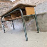 Double school desk with locker, 1960