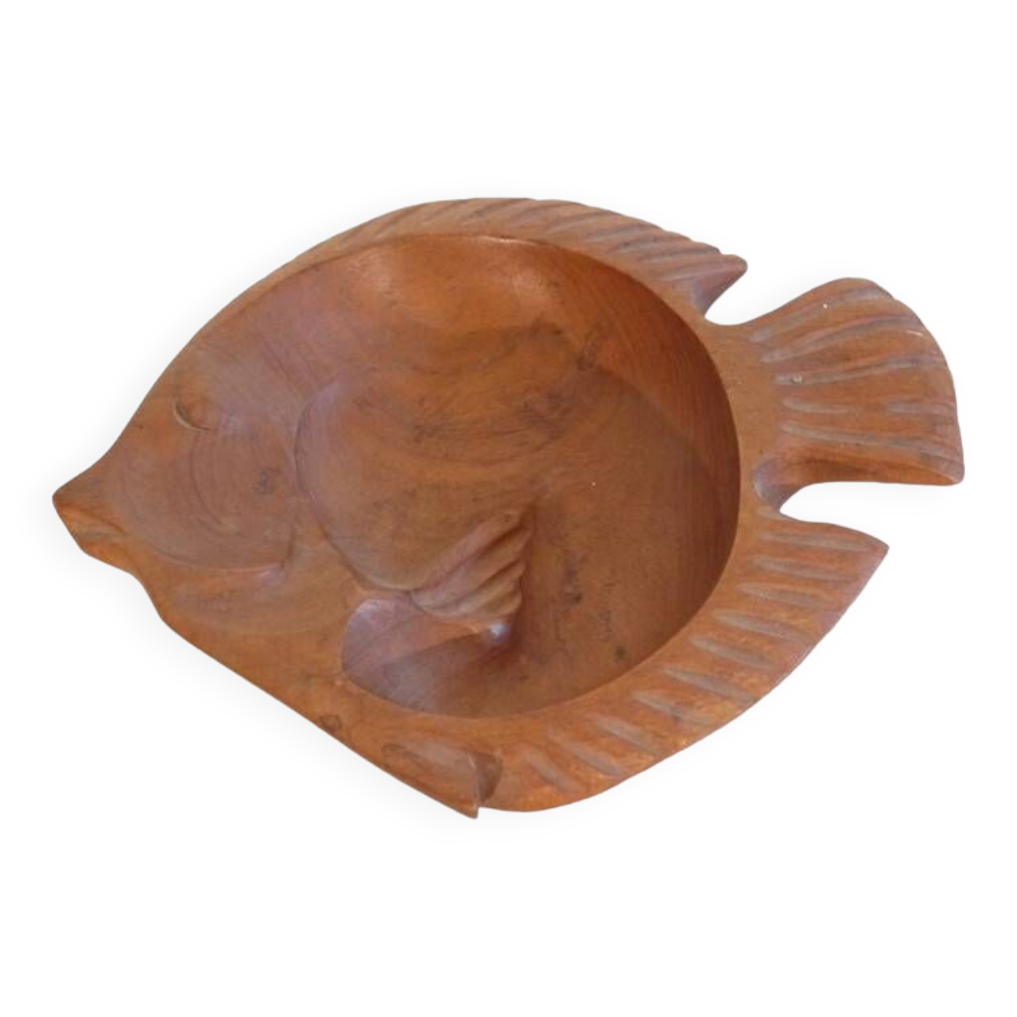 Teak pocket in fish shape 1960