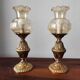 Paire de lampes rétro en laiton
