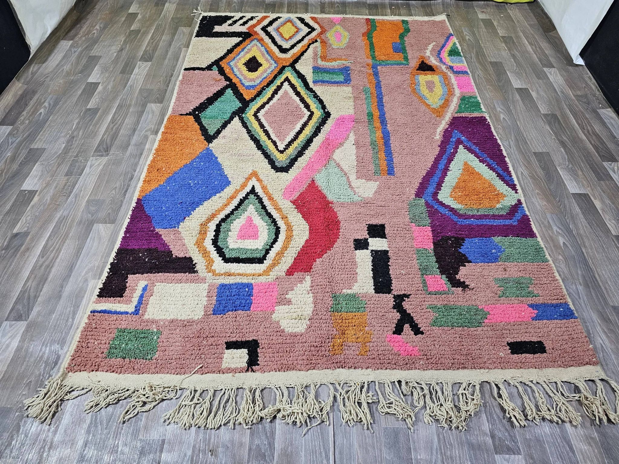 Tapis marocain en laine naturelle 3 x 2 m
