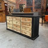 Old loom cabinet with drawers