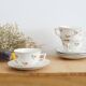 Service 4 cups and saucers Digoin Sarreguemines