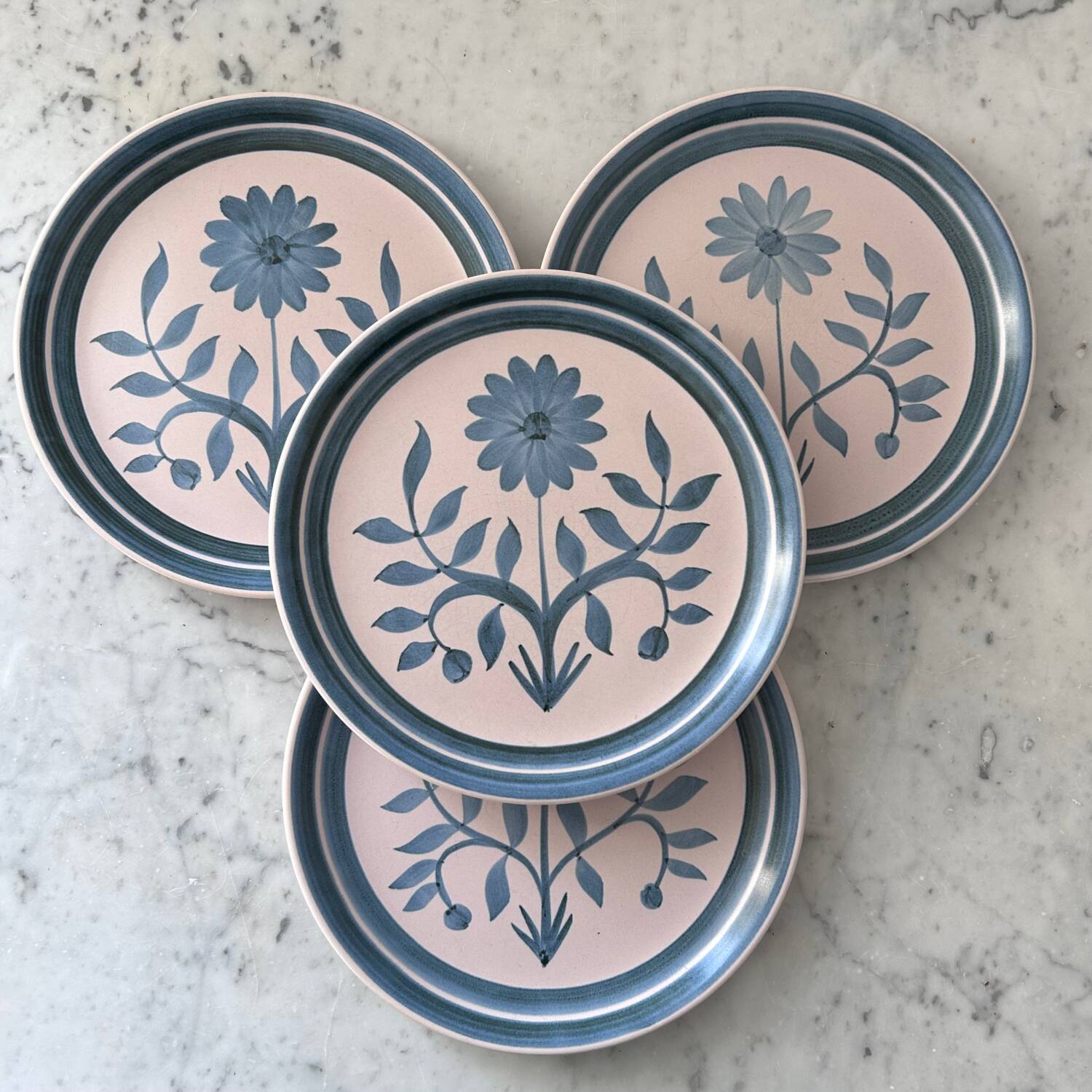 Set of 4 stamped Longchamp plates