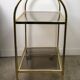 Desserte table roulante pliable mb patent italy en métal doré 70's