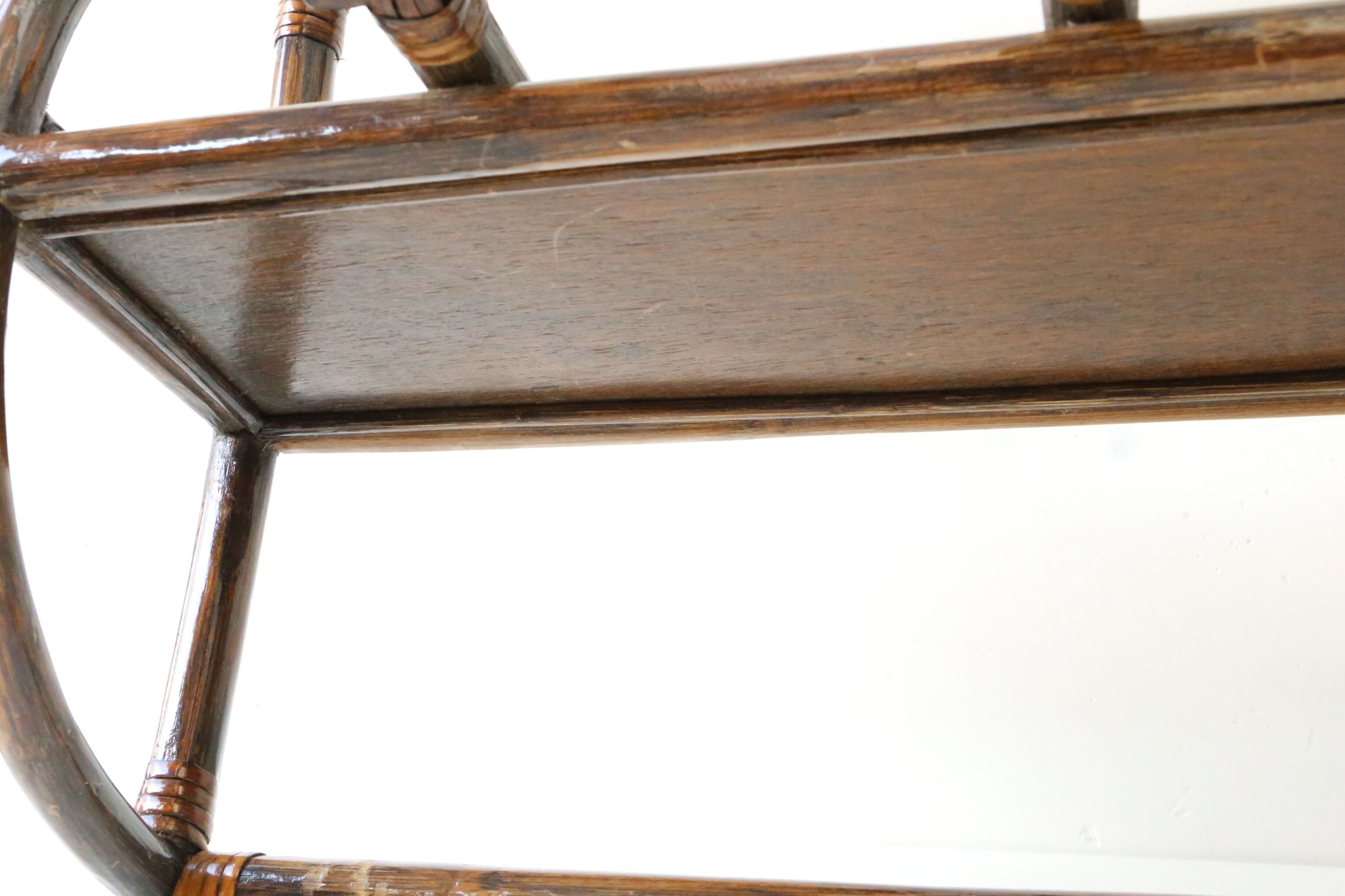 Rattan wall coat holder