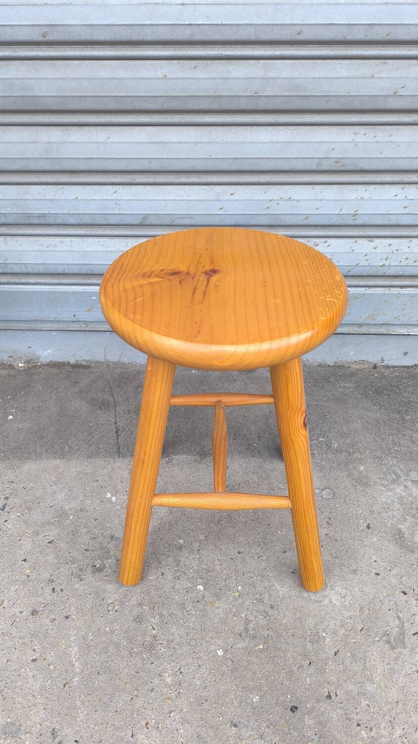 70s pine stool