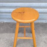 70s pine stool