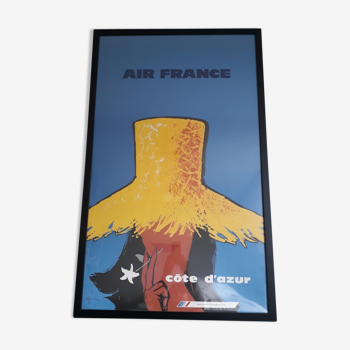 Affiche Air France côte d'azur par René Gruau