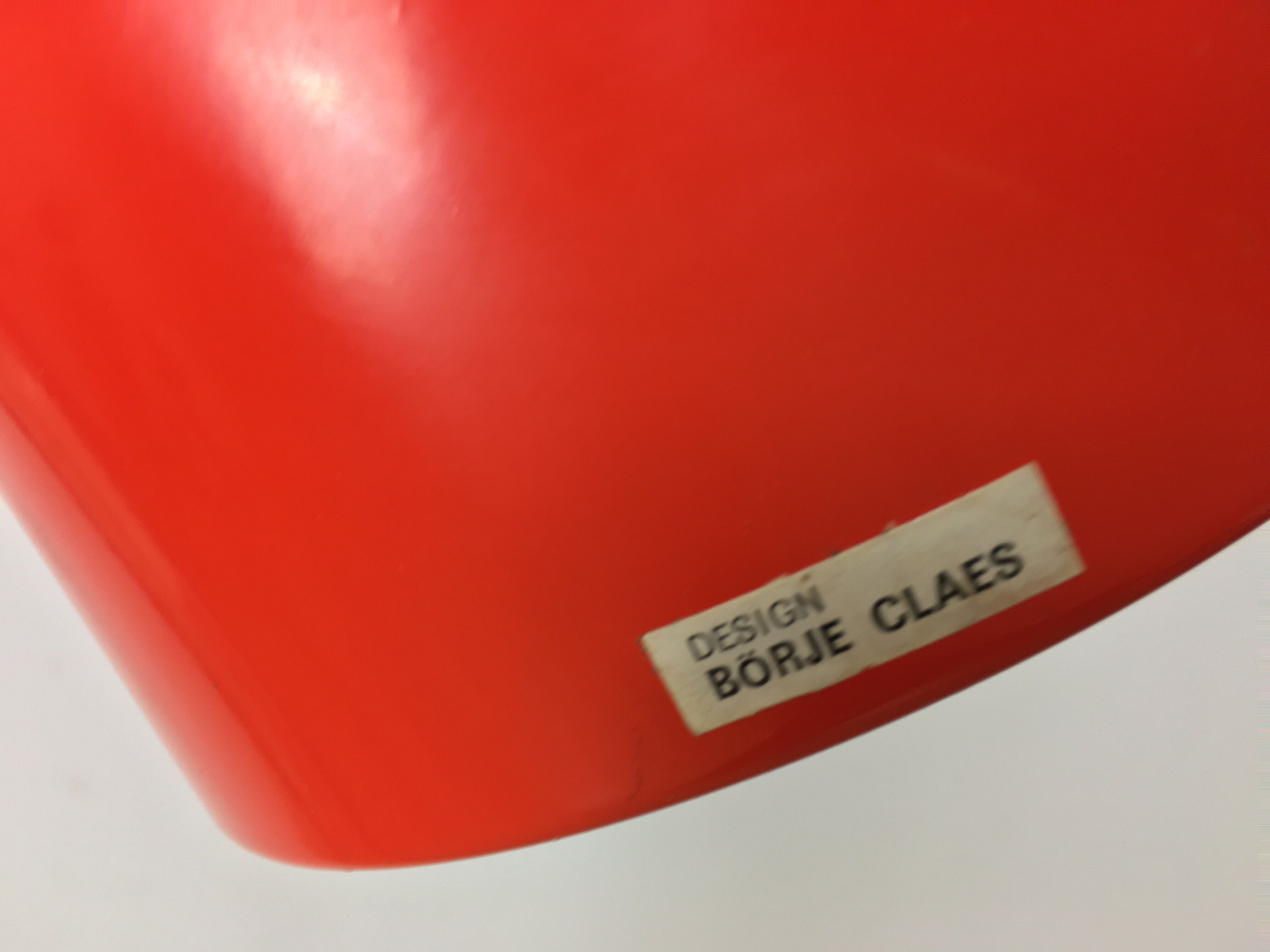 Lamppost for Ikea, space age, orange spot, 70s