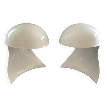 Pair of Dania lamps by Dario Tognon for Artemide vintage 1969