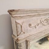 Beveled mercury patinated trumeau mirror