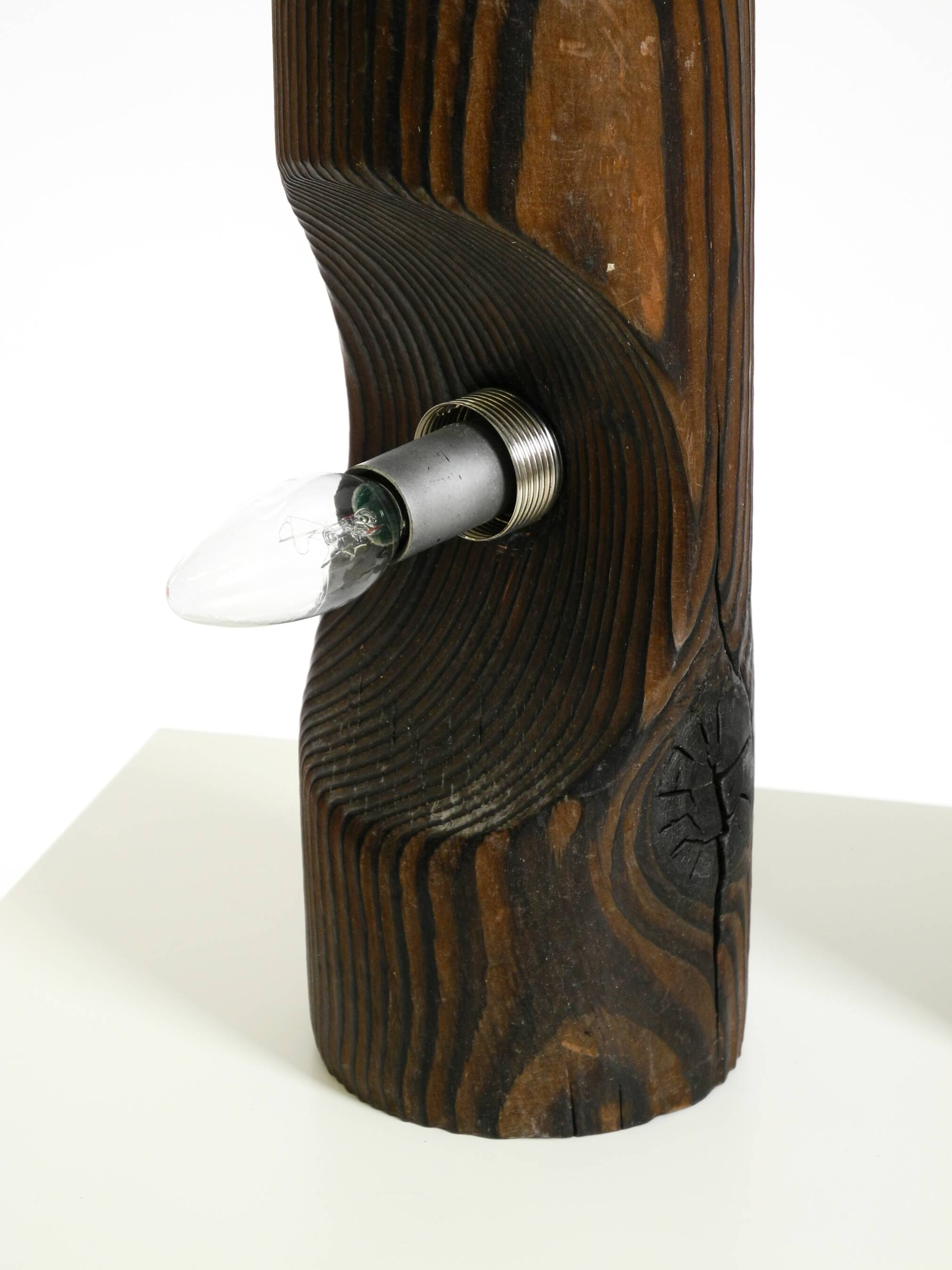 Pair of rare 1960s Temde table and wall lamps made of solid pine