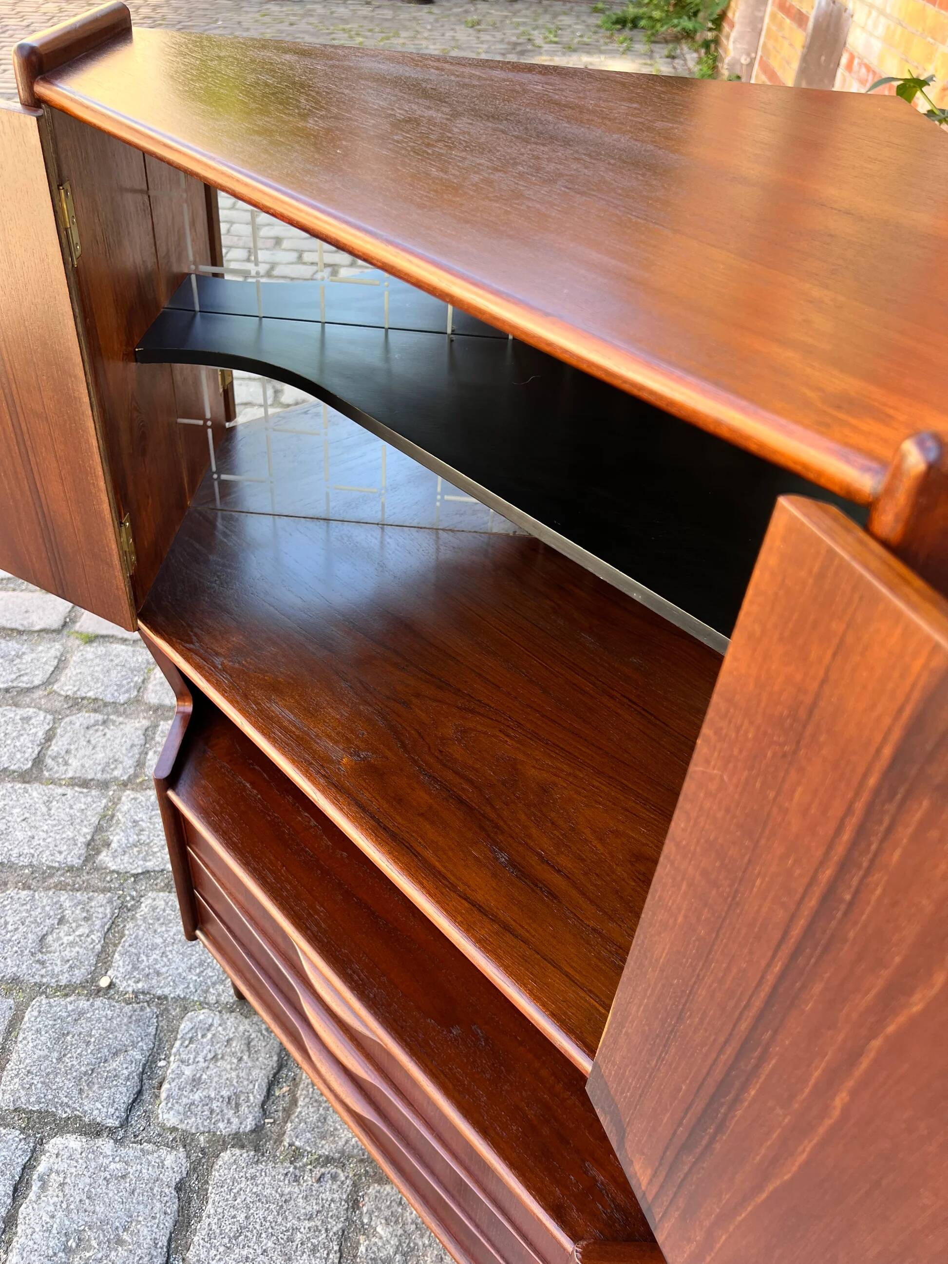 Teak Corner Cabinet by Omann Jun