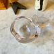 Apple ashtray crystal from Vannes, France, vintage 1970s.