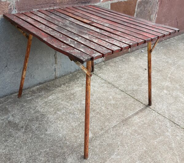 Table de jardin pliable années 60