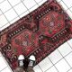 Tapis vintage fait main Hamadan persan – 78 cm x 131 cm 1C957