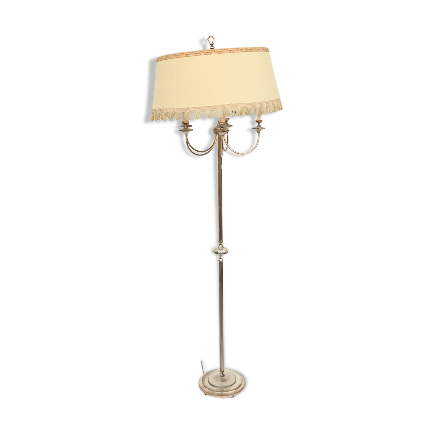Silver metal lamppost