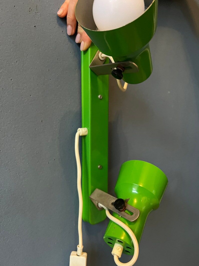 Vintage wall lamp space age green