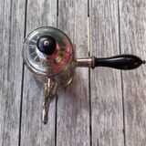 Silver chocolate pot, wooden handle and cap