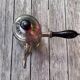 Silver chocolate pot with wooden handle and lid