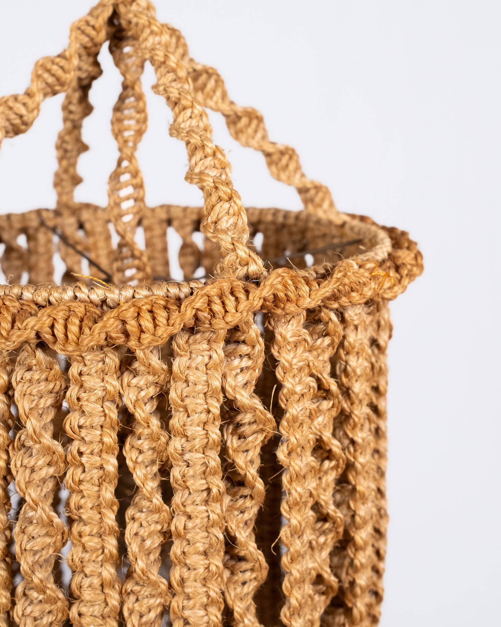 Macramé suspension, Audoux and Minet style, France, 1960s