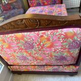 1930s sofa bed original art deco fabric