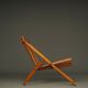 Vintage Dutch Slatted Lounge Chair in Beech, 1950s