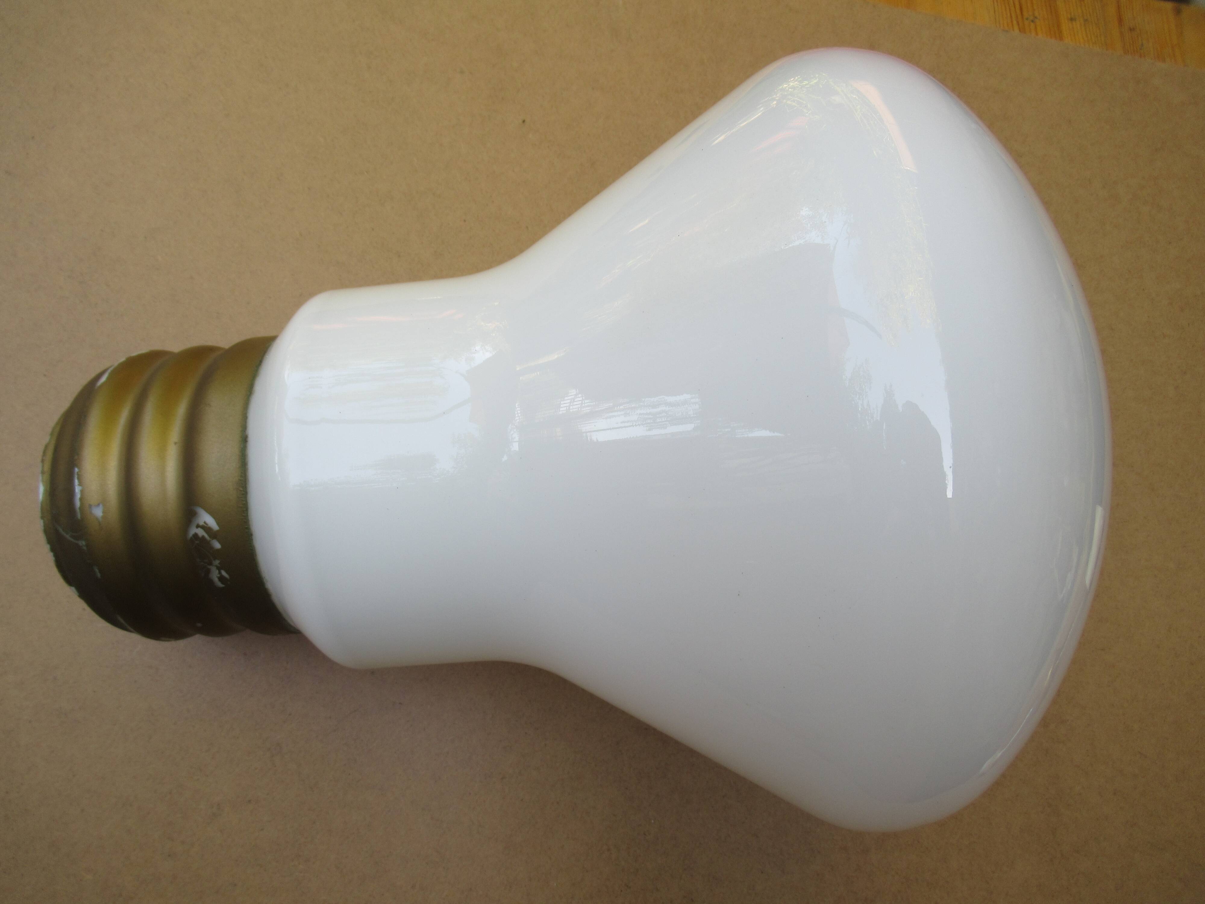 Pendant Lamp Bulb Opaline Glass Vintage 70s