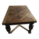 Table  marquetée ,2 rallonges Henri II