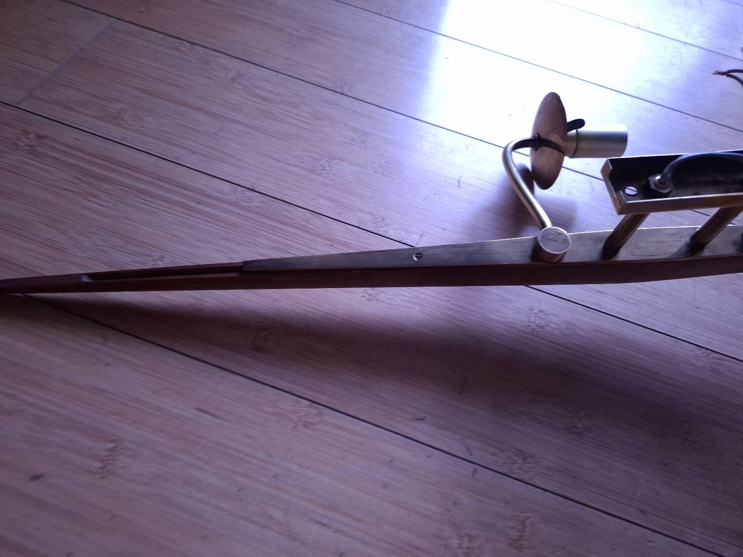 60's teak wall light from Maison Lunel