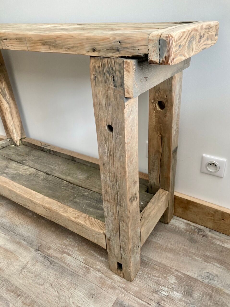 Old wooden workbench