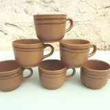 6 tasses en grès