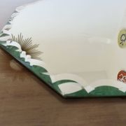 Grand miroir octogonal biseauté à poser, années 40