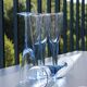 Set of 5 Vintage Glacier Blue Champagne Flutes – 1980s/1990s