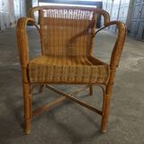 Vintage rattan armchair