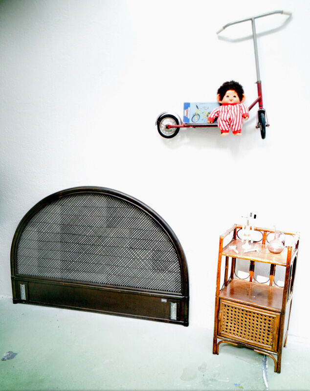 Rattan and canning bedside