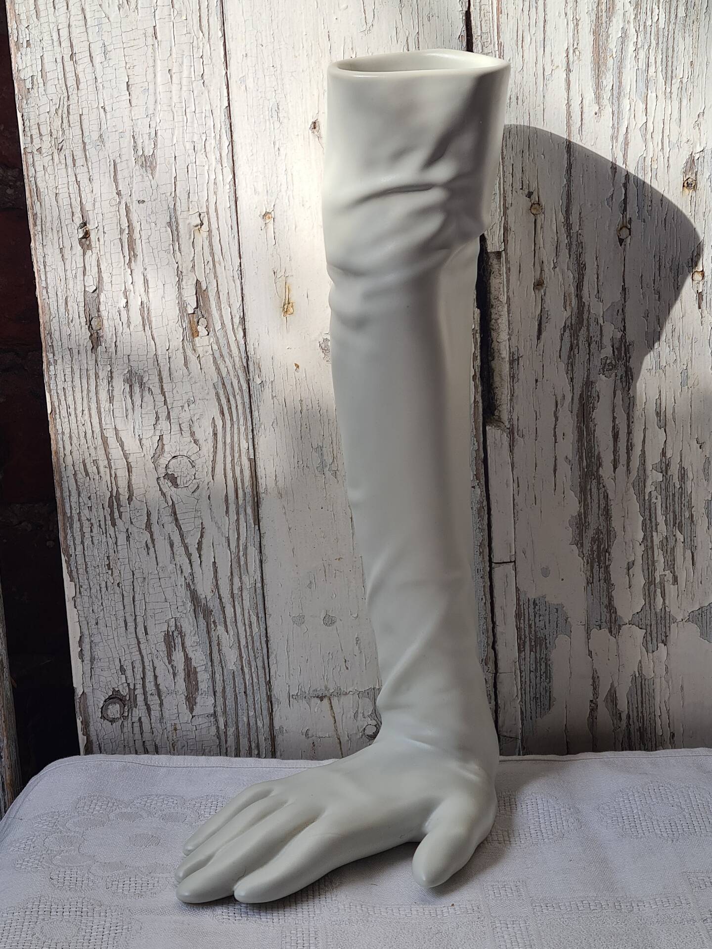 Glove vase said Audrey Hepburn