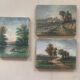 Suite de 3 tableaux XIXe