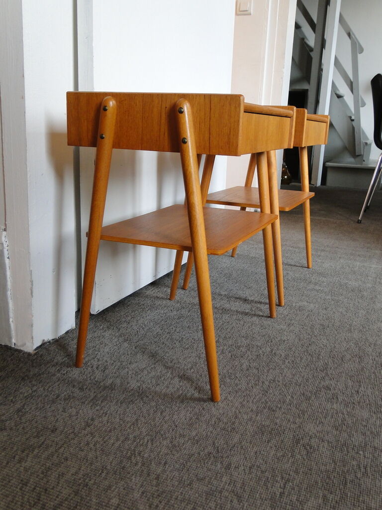Pair of bedside teak Carlström & Co Møbelfabrik AB 1960